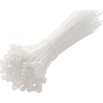 Organizace kabelů Nylonové stahovací pásky 2,5 x 140 mm, 100 ks, bílé HÖGERT (HT2C718)