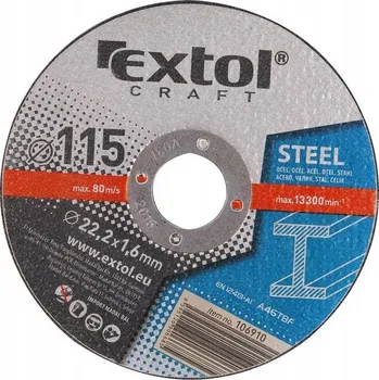 Řezný kotouč Kotouče řezné Extol Craft na kov 5 ks 115 x 1,6 x 22,2 mm
