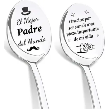 DIKARIYA dárek pro otce, sada lžic, nerezové kávové lžičky, dezertní lžička, originální dárky pro