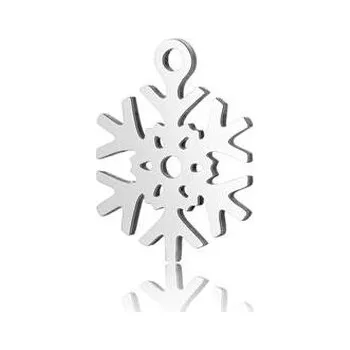 Přívěsek OK1401-ST Ocelový přívěšek - sněhová vločka - čtyřlístky