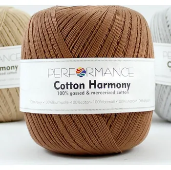 Příze Performance Bavlněná příze Cotton Harmony 0218 - hnědá 100g 560m