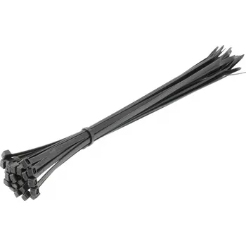 Organizace kabelů Nylonové stahovací pásky 4,8 x 300 mm, 25 ks, černé HÖGERT (HT2C711)