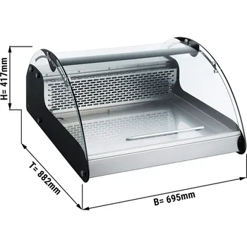Vinotéka G.Gastro Stolní chladicí vitrína na ryby a maso - 0,69 m - 118L