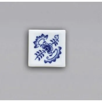 Dekorativní magnet Cibulák Magnetka Vitráž čtverec 3x3cm Originál Český porcelán Dubí
