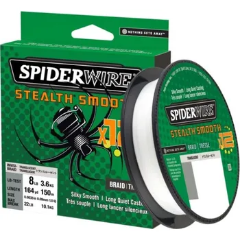 Pletená Šňůra Spiderwire Stealth Smooth12 Translucent 150m 0,05mm/5,4kg