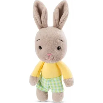 plyšák Nici Veselý králíček plyš - 15 cm - hnědá
