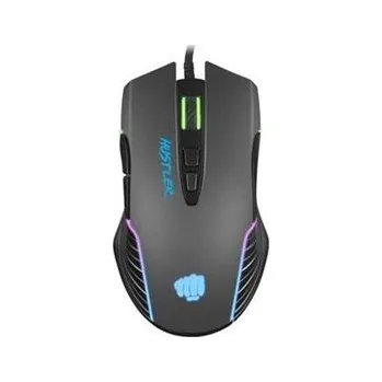 Myš Kingston Fury Herní myš Hustler, herní, 6400DPI, USB, optická, drátová, RGB, 7 tlačítek, kabel délka 1,6m, černá