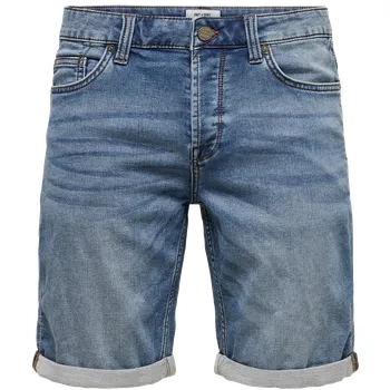 Pánské kraťasy Kraťasy z ONLY and SONS - Modré šortky Ply Life - Muži - modrá