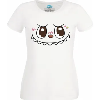 Dámské tričko Kawaii Úsměv Labubu (Velikost: 4XL, Barva: Bílá)
