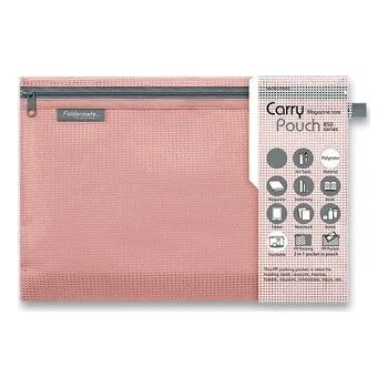 Síťovaná plastová obálka Foldermate Pop Gear, A4 - růžová