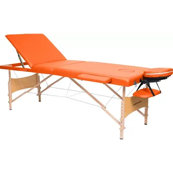 Masážní stůl Dřevěný masážní stůl Lipt DS-01V oranžový 195x70 cm, 15 kg