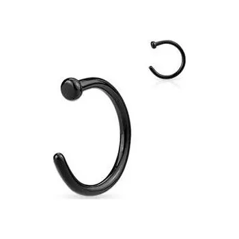 Piercing N01120-0806K Piercing do nosu - kruh černý