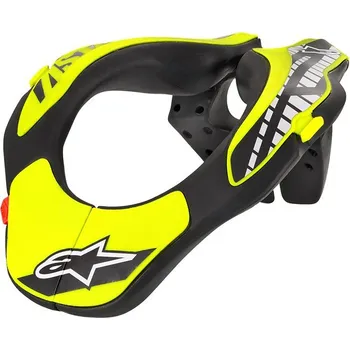 Motocyklový chránič krku Krční chránič neck support 2023, alpinestars, dětský (žlutý fluo/černý, vel. uni)