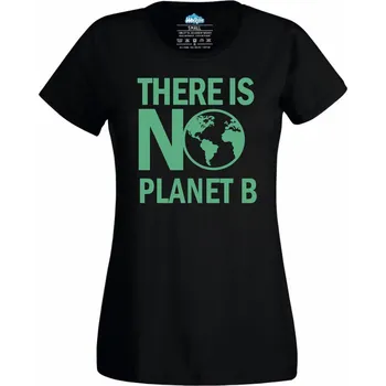 Dámské tričko Není žádná planeta B (Velikost: 4XL, Barva: Černá)
