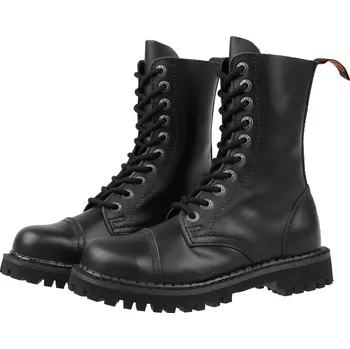 Pánská zimní obuv boty kožené unisex - - KMM - Black - 100 - 36