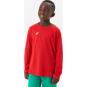 KIPSTA Dětský fotbalový dres s dlouhým rukávem Viralto Club 10 LET ČERVENÁ