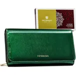 Zelená dámská kožená peněženka na karty Peterson