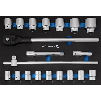 Sada nářadí Sada nástrojů s ráčnou 3/4", 20 ks, vložka EVA HÖGERT (HT7G180)
