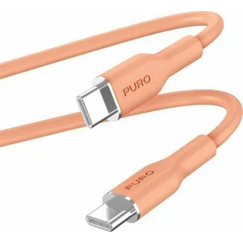 Datový kabel Puro USB-C – USB-C kabel USB 1,5 m oranžový (PUR674)