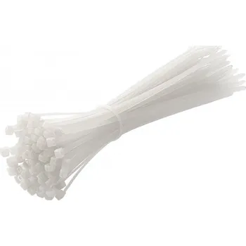 Stahovací páska Nylonové stahovací pásky 3,6 x 200 mm, 100 ks, bílé HÖGERT (HT2C723)