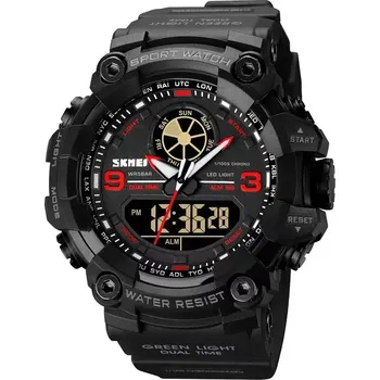 Hodinky Skmei 1818 pánské duální hodinky Resist Černo červené