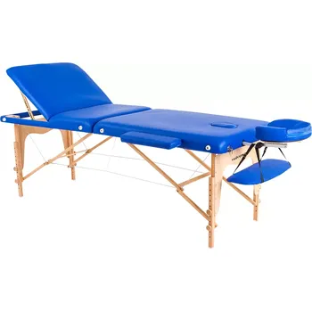 Masážní stůl Dřevěné masážní lehátko Lipt D-05V modré 195x70 cm, 16,5 kg