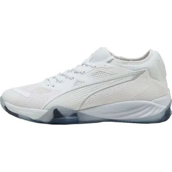Pánská sálová obuv Pánská obuv na házenou Puma ELIMINATE NITRO SQD 4 10 Bílá, Šedá