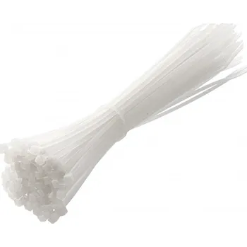 Stahovací páska Nylonové stahovací pásky 2,5 x 200 mm, 100 ks, bílé HÖGERT (HT2C719)