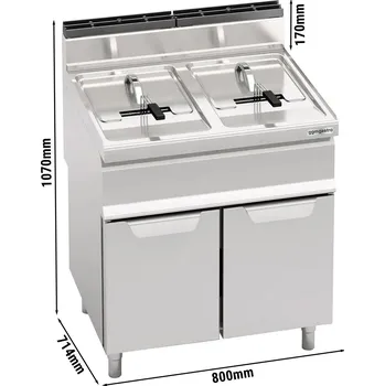 fritéza G.Gastro Plynová fritéza 20+20L (33 kW)