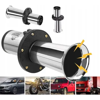 Houkačka Retro klakson fanfára houkačka mlhovka pro veterány auto nákladní auto autobus černý 12V