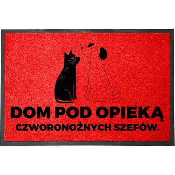 Rohožka VCHODOVÁ ROHOŽKA ČERVENÁ 40X60 VTISK HIT HUMOR STYLOVÁ DEKORACE DOMU