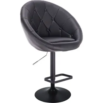 Barová židle LuxuryForm DESIGN Barová židle VERA na černém talíři - černá