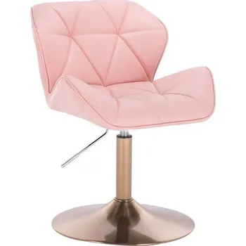 LuxuryForm DESIGN Židle MILANO na zlatém talíři - růžová