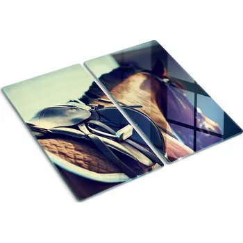 Obraz Skleněné kuchyňské desky na krájení s grafikou - Třmeny sedlové 2x30x52 cm