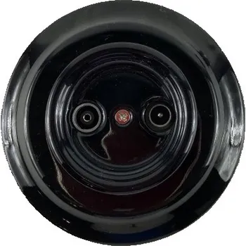 Elektrická zásuvka Černá zásuvka pod omítku ANTICA TV+R keramika