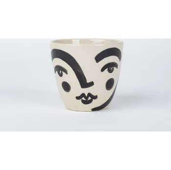 Gadget In August Company Painted Face Cup - Black w/cheeks