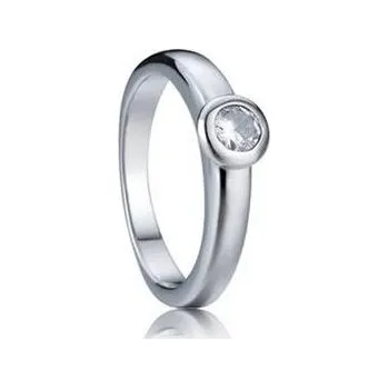 Prsten OPR1543-48 Zásnubní ocelový prsten se zirkonem