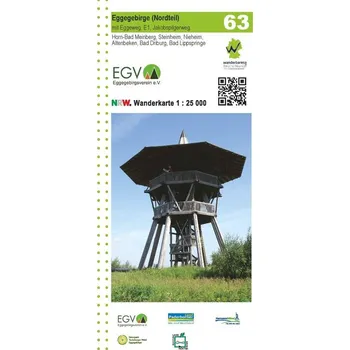 NRW-Wanderkarte 63 Eggegebirge (Nordteil) 1:25.000 - Geobasisdaten: Land NRW