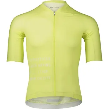 cyklistický dres POC M's Pristine Print Jersey - Lemon Calcite Velikost: L