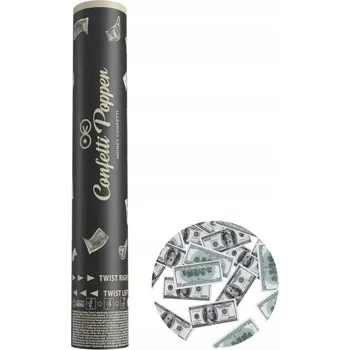 Party dekorace VYSTŘELOVACÍ KONFETY BANKOVKY 100 DOLARŮ 30CM DEKORACE