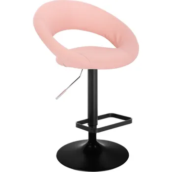 Barová židle LuxuryForm DESIGN Barová židle NAPOLI na černém talíři - růžová