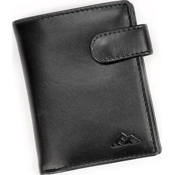 Peněženka Malá černá pánská kožená peněženka se zapínáním El Forrest