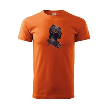 Pánské tričko BLACK PANTHER z profilu: oranžové 3XL