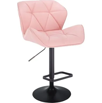 Barová židle LuxuryForm DESIGN Barová židle MILANO na černém talíři - růžová