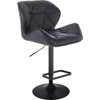 Barová židle LuxuryForm DESIGN Barová židle MILANO na černém talíři - černá