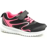 V+J OBUV s.r.o. V+J OBUV 172-0040-T1 BLACK/PINK dětská vycházková obuv Velikost: 31