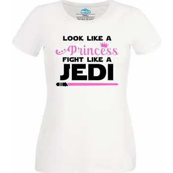 Dámské tričko Dámské tričko Jedi Princezna Star Wars (Velikost: 3XL, Barva: Bílá)