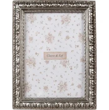 Rám na obraz Stříbrný fotorámeček ve tvaru starého rámu na obrazy – pro fotografii o velikosti 13x18 cm