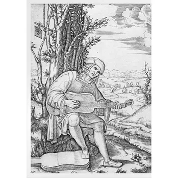 Obraz Plakát Kytarista v rámu 54 x 74 cm