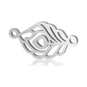 Přívěsek OK1373-ST Ocelový přívěšek - peříčko - pírka